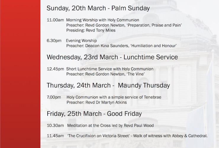 Holy Week & Easter Services